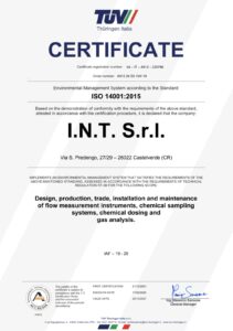 ISO 14001 certificate